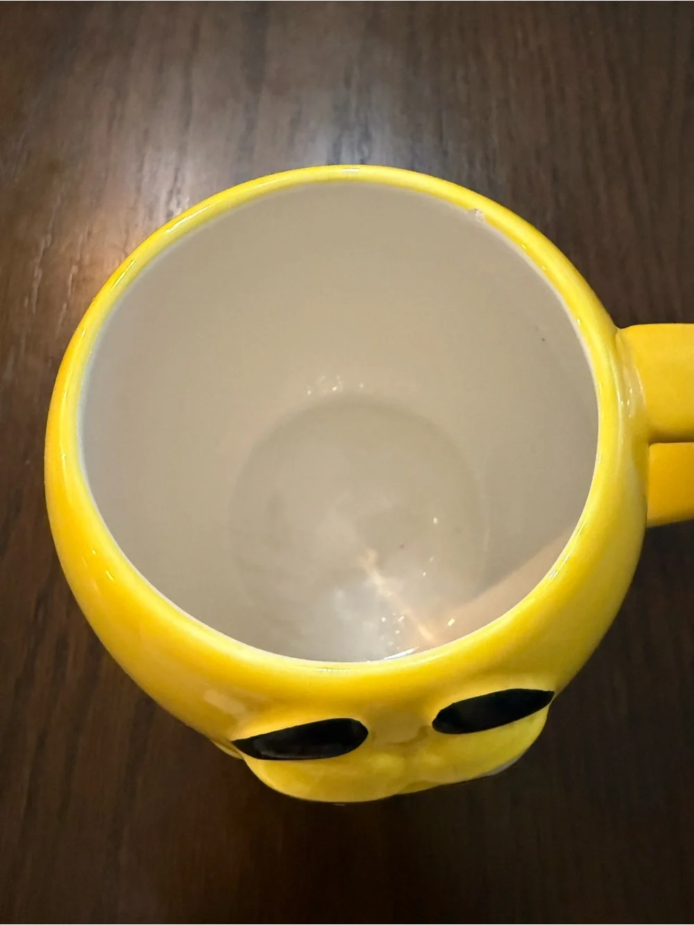 Vintage 2001 M & M Mars Yellow Galerie Ceramic Coffee Mug M&M Candy Handle